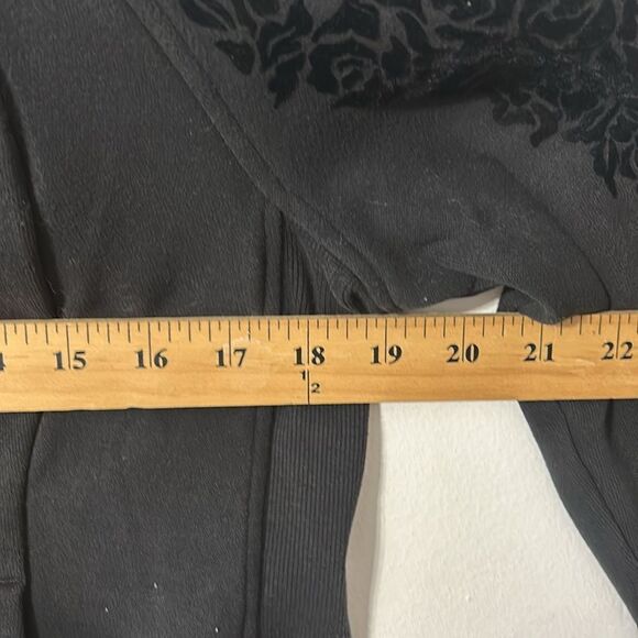 Lululemon scuba black velvet trim jacket coat full zip - Picture 6 of 8